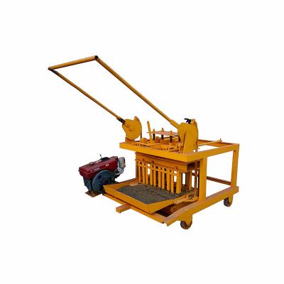 China QM4-45 Diesel Oil CONCRETE Engine Moving Concrete Hollow Block Machine Price In Nigeria for sale