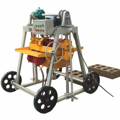 China Cheap CONCRETE Mobile Concrete Hollow Flower Pot Brick Block Machine QT40-3B for sale