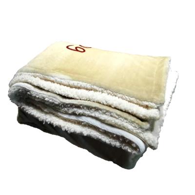 China Anti-pilling 2021 Customized Digital Printing 2-Layer Fuzzy Flannel Sherpa Fleece Blanket for sale