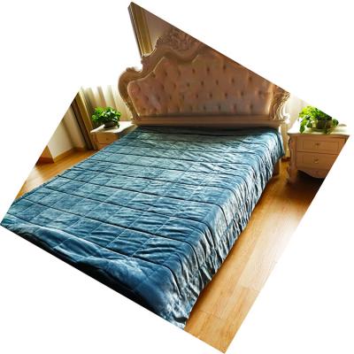 China Eco - Friendly Thick Warm Double Sided Quilted Flannel Sherpa Throw Comforter for sale