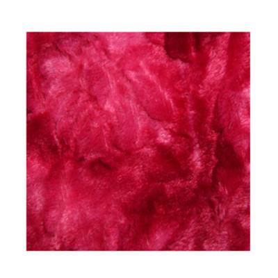 China Solid Blackout Plain Microfiber Yarn Yard Embossed Polyster Faux Fur PV Fleece Fabric for sale