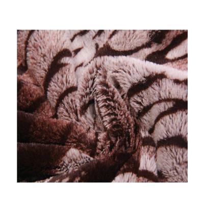 China Eco - Friendly Printing Blackout Pattern PV Shear Soft Microfiber Plush Fabric for sale