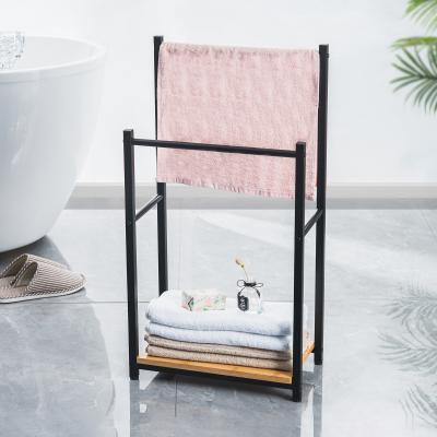 China Stylish Powder Coating Metal Towel Rack , Bathroom Metal Towel Shelf for sale