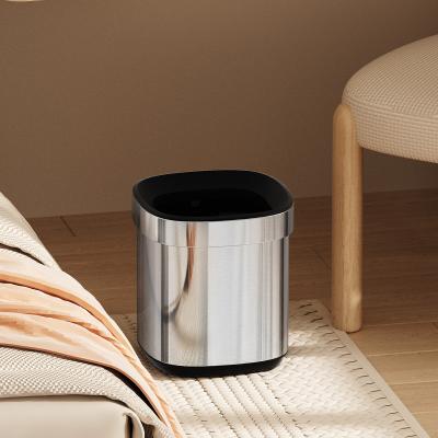 China 8L 12L 20L 30L Open Top Stainless Steel Trash Can Rectangular Customer Logo for sale