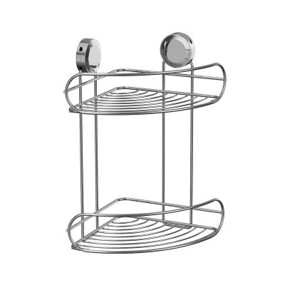 China Multi Function Stainless Steel Hanging Shower Caddy With Suction Cup for sale