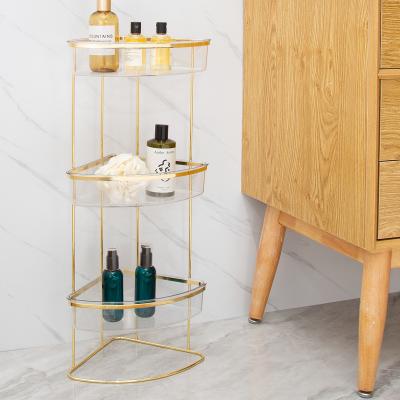 Cina Triple Tier Metal Bathroom Shower Caddy, Corner Metal Shower Shelf in piedi in vendita