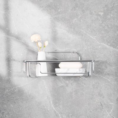 China Stainless Steel Wall Mounted Bathroom Wall Shelf No Drilling 28.2*11.5*10.6cm for sale