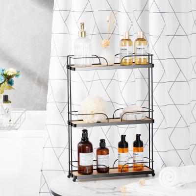 China Wall Mounted 3 Tiers Metal Bathroom Caddy Organizer Shelf OEM ODM for sale