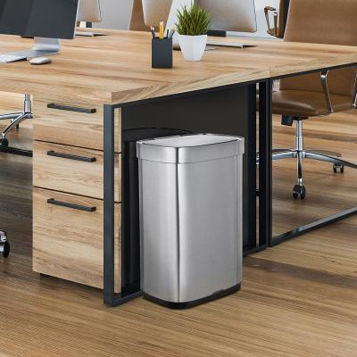 China Automatic Rectangle Touchless Smart Trash Can ，SS Smart Sensor Garbage Bin for sale