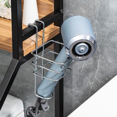 China Stainless Steel Wall Mounted Bathroom Organizer with Suction Cup and Iron Wire Rack for sale