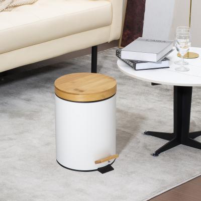 China Basic 3L 5L 12L 20L 30L Stainless Steel Round Pedal Bin with Soft Close Inner Bucket for sale