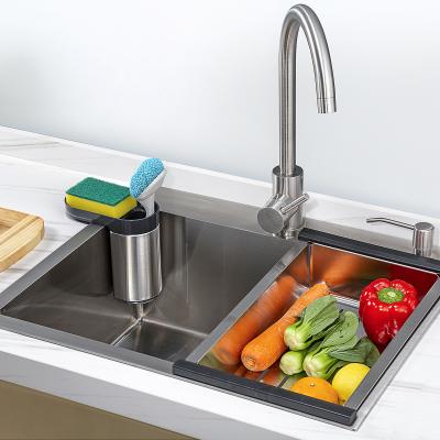 China Multifunction Sink Caddy Organizer , Self Draining Kitchen Sink Tidy With Suction for sale