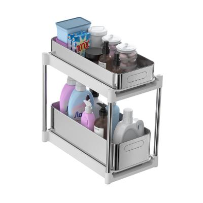 China Efficiently Organize With Under Sink Organizer Standing Storage Rack for sale