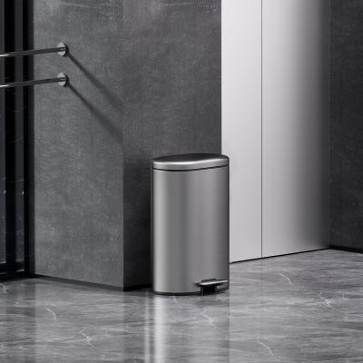 China Stylish Household Trash Bin With Pedal And Soft Close 30L rounded rectangle trash canl for sale