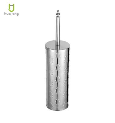 China Modern Stainless Steel Toilet Brush and Holder Dia.9.5*38cm Mirror Finish Bathroom Toilet Bowl Brush Holder for Christmas for sale