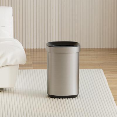 China 30L Rectangle Household Stainless Steel Waste Bin Durable and Sustainable Big Capacity Trash Can for Household Waste for sale