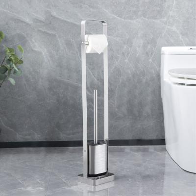 China Stainless Steel Compact Bathroom TPR Toilet Brush Holder SET Hot Europe Style Durable Cup Material Polypropylene for sale