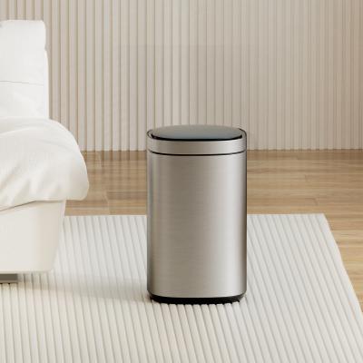 China 30L Stainless Steel Smart Sensor Bin for Living Room Automatic Lid and Motion Detection Rectangular Design for sale