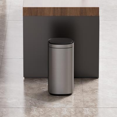 China High Capacity Household Motion Sensor Trash Bin Stainless Steel Smart Sensor Bin Automatic Trash Can for Living Room 40L for sale