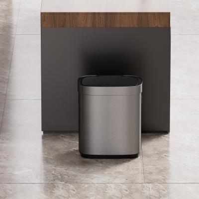 China Office and Kitchen Stainless Steel Trash Can Automatic Touchless Smart Sensor Waste Bin with STANDING Structure for sale