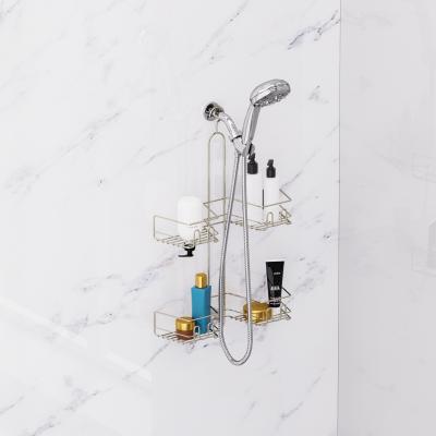 China Shower Caddy Hanging Bathroom Organizer Shower Shelf for Inside Shower No Drilling Racks Over Showerhead BathROOM Rack for sale