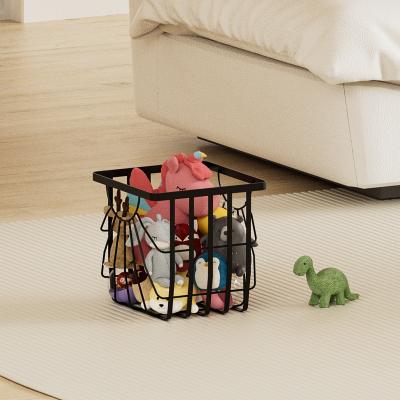 China Utility IRON Storage Baskets Organizer Containers For Home Cabinet Pantry Closet Kitchen Fridge Fruit Makeup Metal Wire Basket for sale