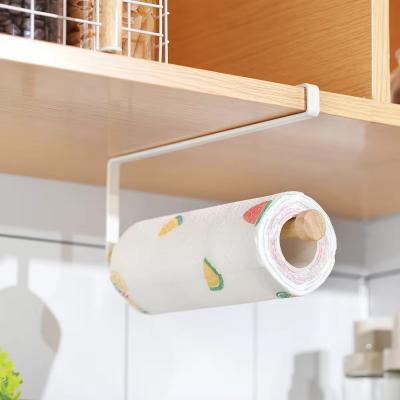 China Kitchen Organiser Metal Kitchen Paper Holder Cabinet Closet Tissue Holder Paper Towel Holder for sale