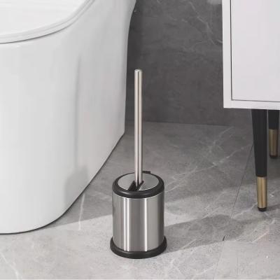 China Hassle-Free Bathroom Cleaning Experience With Economic Stainless Steel Toilet Brush And Automatic Open Holder for sale