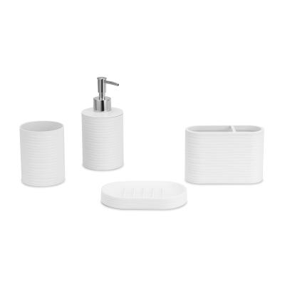 China plastic Bathroom Accessories Set Foam Dispenser Soap Dispenser Toothbrush Holder Soap Dish for sale