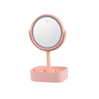 China plastic led light Makeup Mirror With animal ears and jewelry organizer box for sale