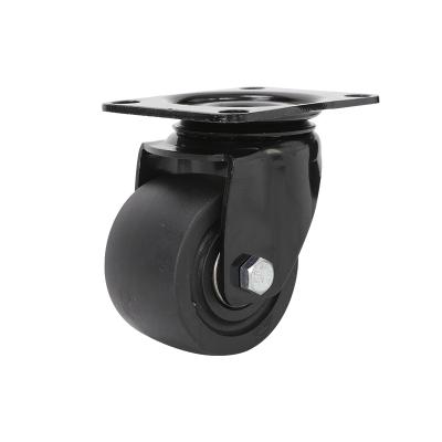 China American Style Rigid Caster 3 Inch Heavy Duty Low Density Black Nylon Caster Wheel for sale