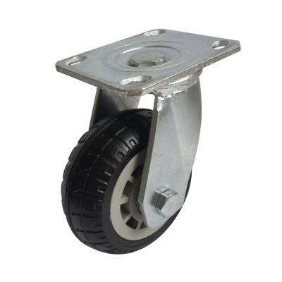 China 4 5 6 8 Inch High Heavy Duty Extra Heavy Duty Foam Rubber Caster Wheel Super Elastic Rubber Wheel Rigid for sale