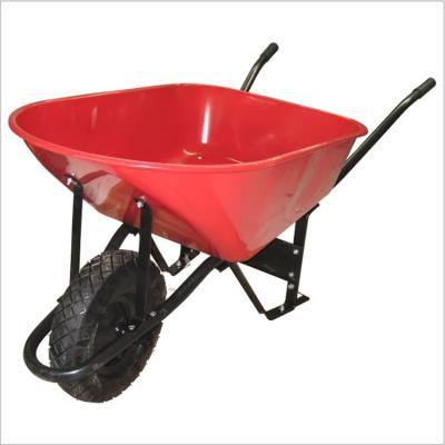 China Tray Wheelbarrow 72L 80L 100L Tray Truck Farm Trolley Industrial for sale