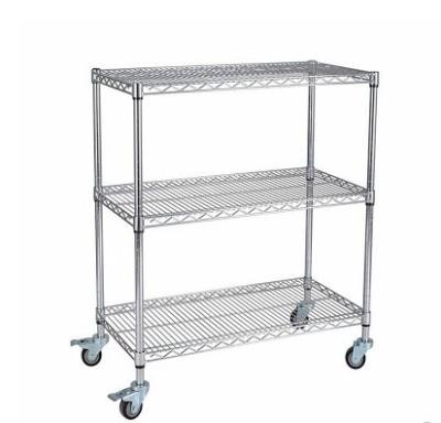 China Corrosion Protection Heavy Duty Serving Rack , 3/4/4 Tier 201 Stainless Steel Kitchen Shelf Racking for sale