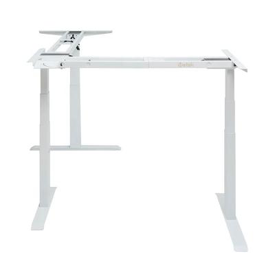 China (Size) Adjustable L Shape Computer Table Desk With Stand Home Office Large Monitor Electric Standing Desk for sale