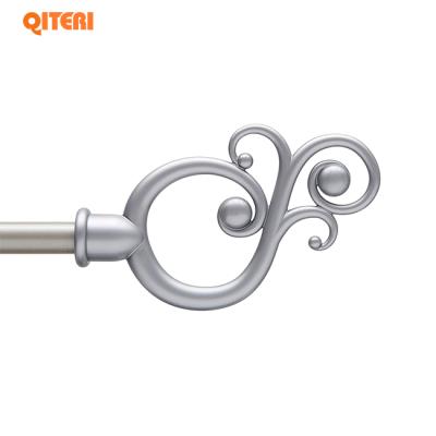 China Cheap Upper Level Curtain Rod Accessories Standard Window Pole Finials Decorative Curtain Rod for sale