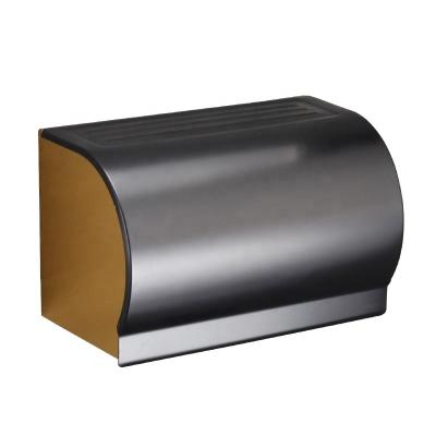 China Modern Wall Dispenser Outdoor Mounted Aluminum Foil Toilet Paper Holder With Cover for sale