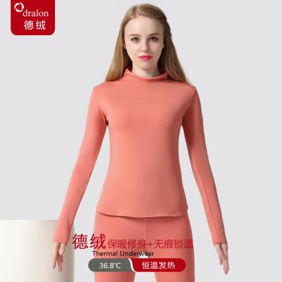 China Men's Winter Warm Fleece Breathable Casual Long Sleeve Women's High Collar T-Shirt for sale