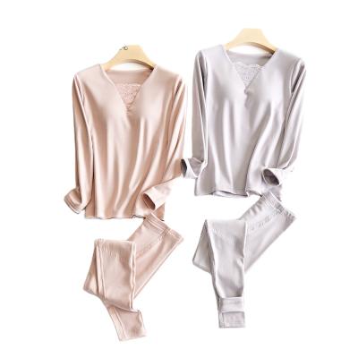 China Unique Guaranteed QUICK DRY Quality Winter Women Plus Velvet Warm Lace Long Sleeve Tops for sale