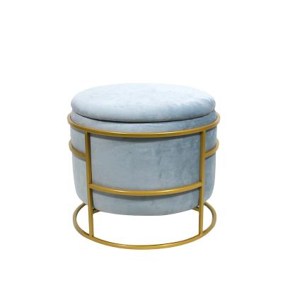 China New Laynsino Design Living Room Stools Metal Frame Storage Stool for sale