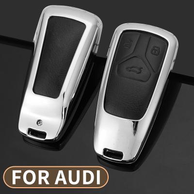 China Hot Sale Metal Car Key Shell New Energy Zinc Alloy Car Key Case for Audi Q2L Q3 Q5 Q7 A3 A6L A4L Case for Audi for sale