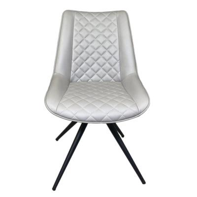 China White ffree samples Silla giratoria modern white leather dining chairs swivel chair for sale