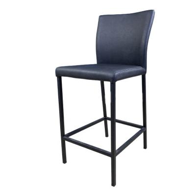 China Free Sample Black Leather Umpire Chair Modern Bar Stool Modern Stool Bar Chair Dining Chair For Dining for sale