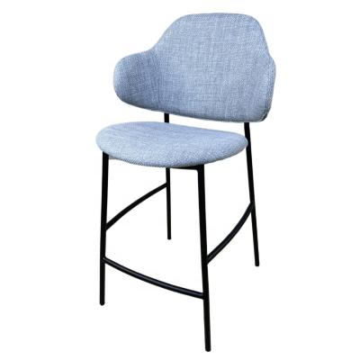 China Modern Design Modern Bar Chair Metal Fabric Upholstered Leg Umpire Chair for sale