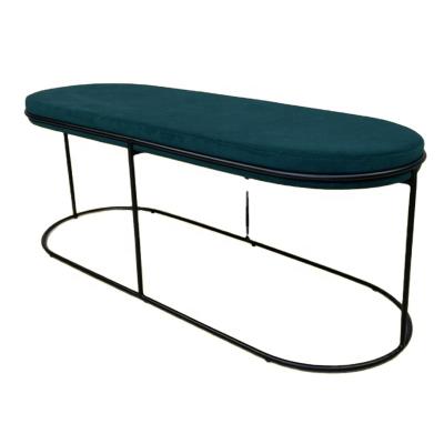 China (Other)Adjustable Modern Simple Dining Kitchen Furniture Hotel Living Room Wedding Chairs Bench With Green Fabric Velvet for sale