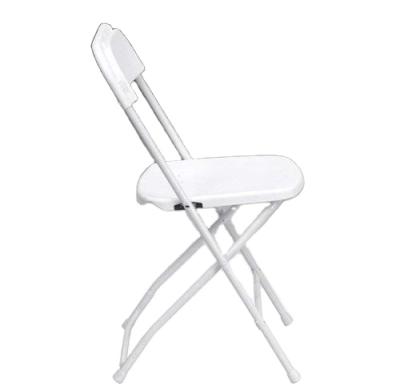 China Wholesale Modern Cheap Outdoor Foldable Plastic Metal Metal Folding Chair Event Wedding White Garden for sale