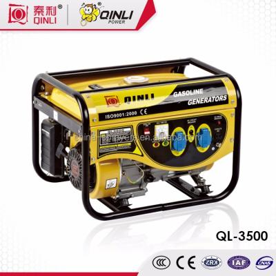 China Hot-seling New Product 6.5HP Gasoline Generator 168F-1 QL-3500 for sale