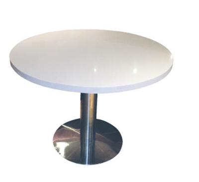 China YALEESON White Round Man-Made Marble Dining Desk for Two Peoples (size can be customized) for sale