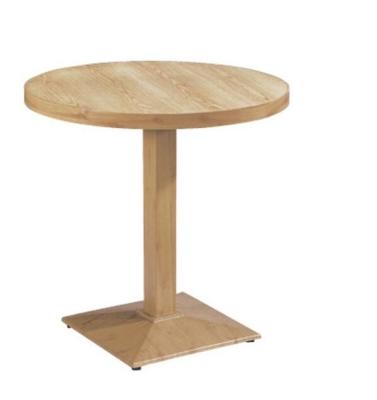 China YALEESON Popular Wood Imitation Table Tops with Die Casting Steel Base (size can be customized) for sale