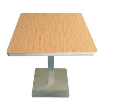 China YALEESON L800*W450*H720mm Square Table Tops with Square Stainless Steel Base Dining Table (size can be customized) for sale